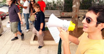 Protesta degli studenti universitari di Bari